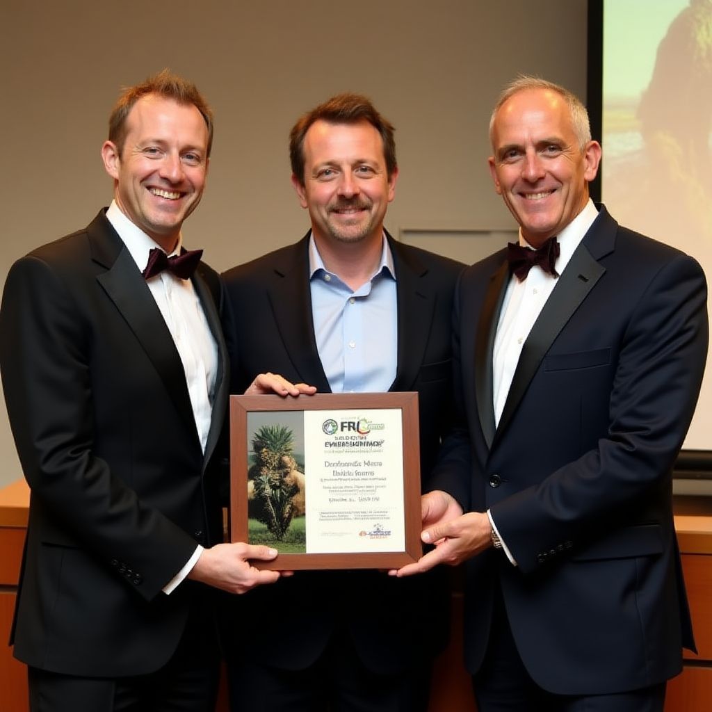 Award ceremony for ChikensRoadPro team