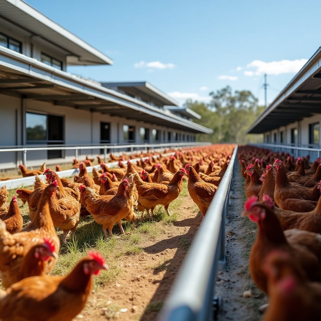 Modern chicken housing system with automated features